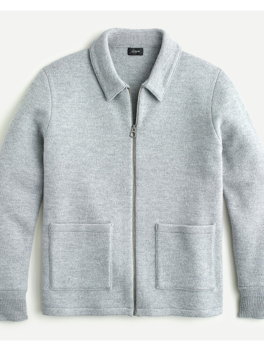 J.Crew Boiled Merino Wool Coach's Jacket Heather Gray Size L